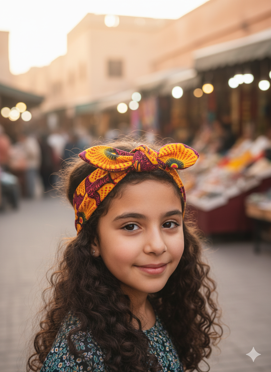 Bandeau Wax enfanter adultes avec chouchou