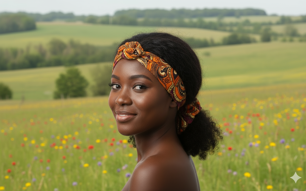 Bandeaux et chouchou africain Wax lot de 2 articles