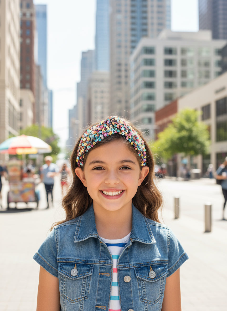 Bandeau sequin, multicolore