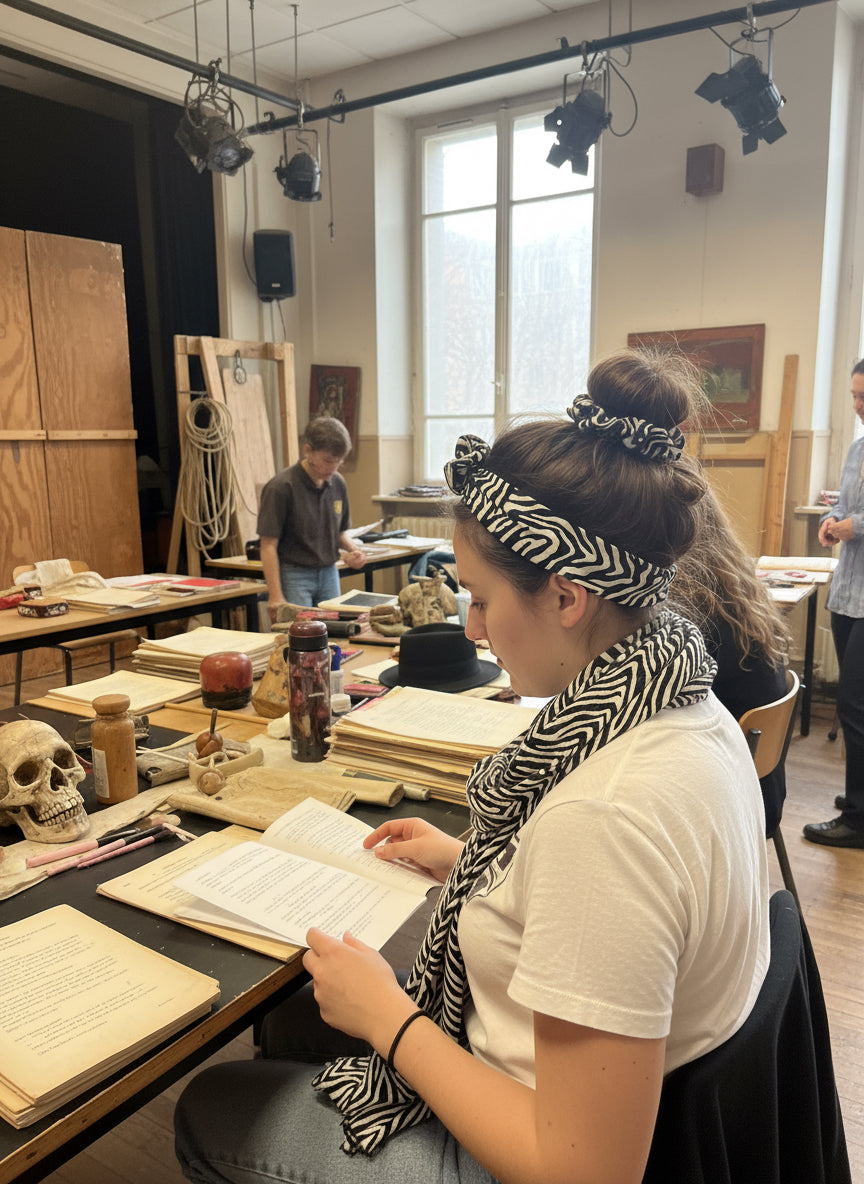 Bandeau bicolore, noir et blanc