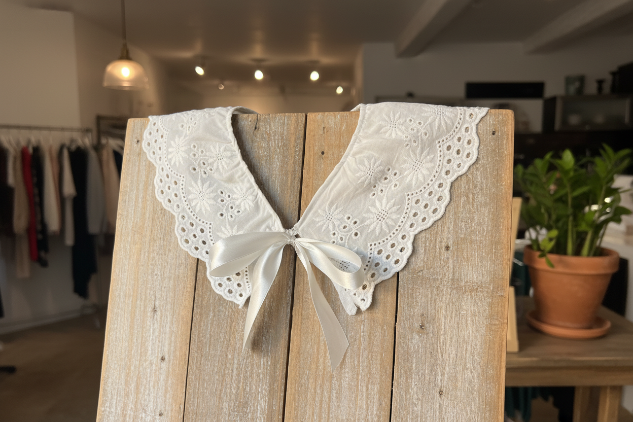Col amovible, dentelle
