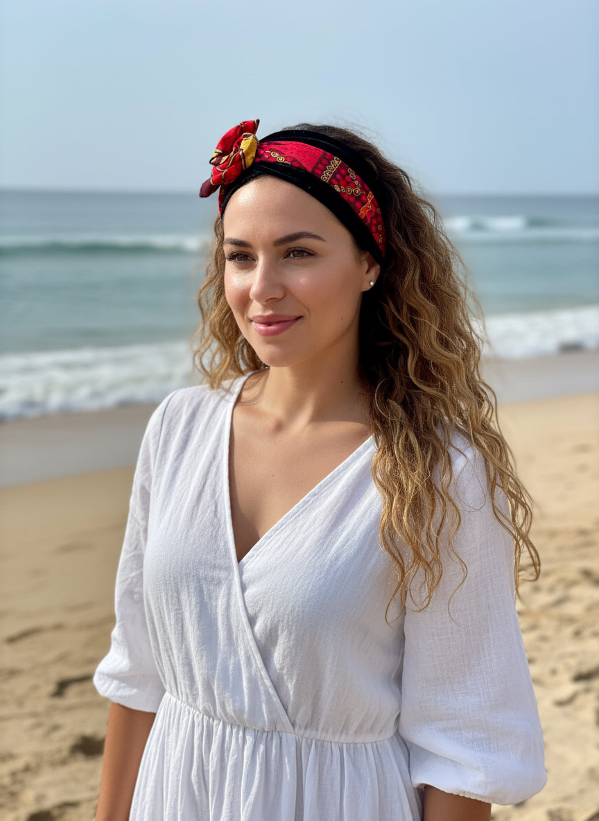 Bandeau collection Wax rouge