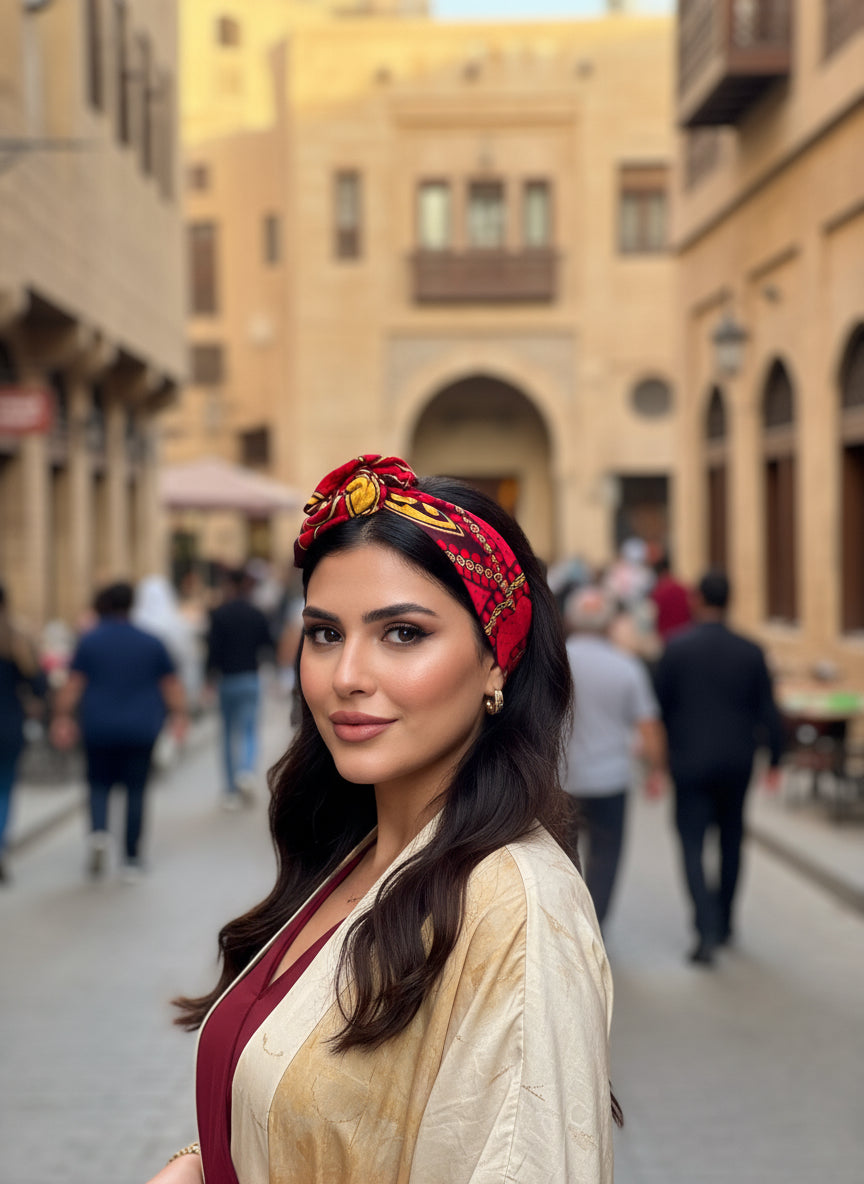 Bandeau collection Wax rouge