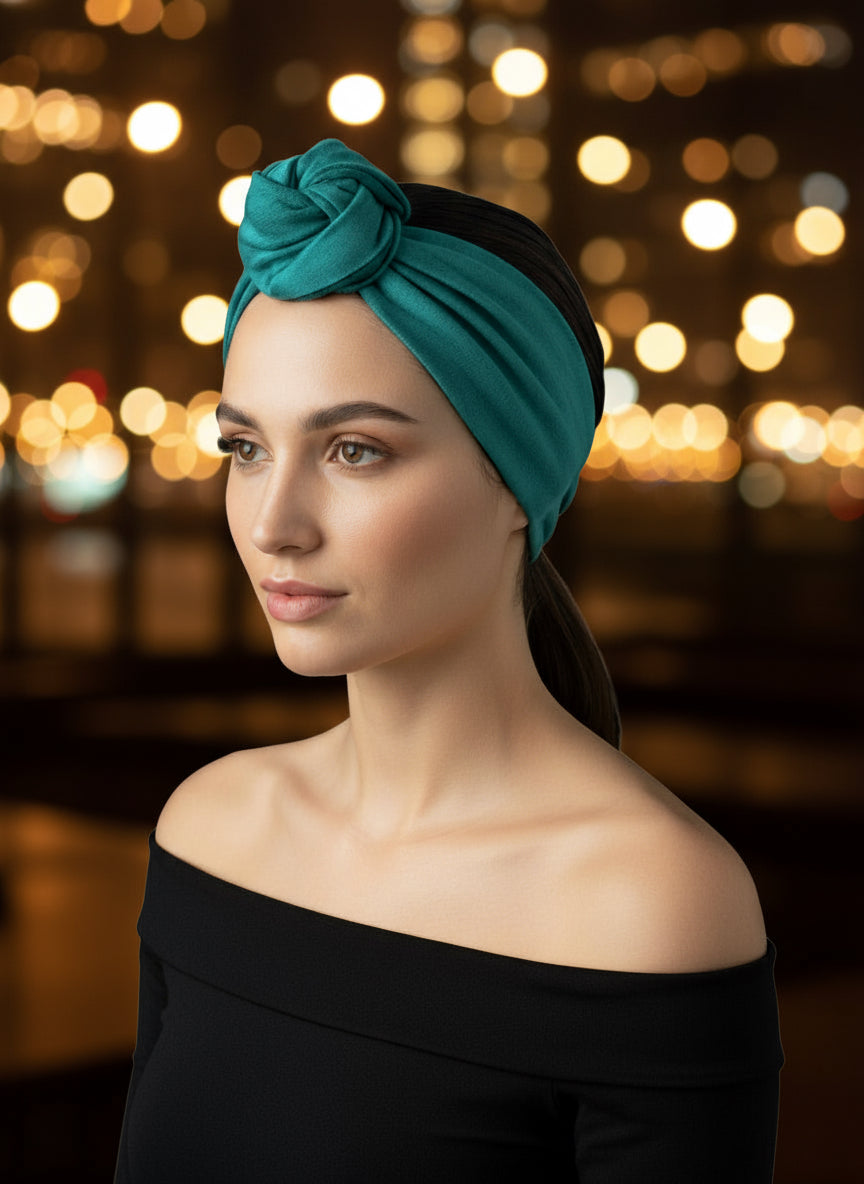 Bandeau Vert Émeraude Velouté