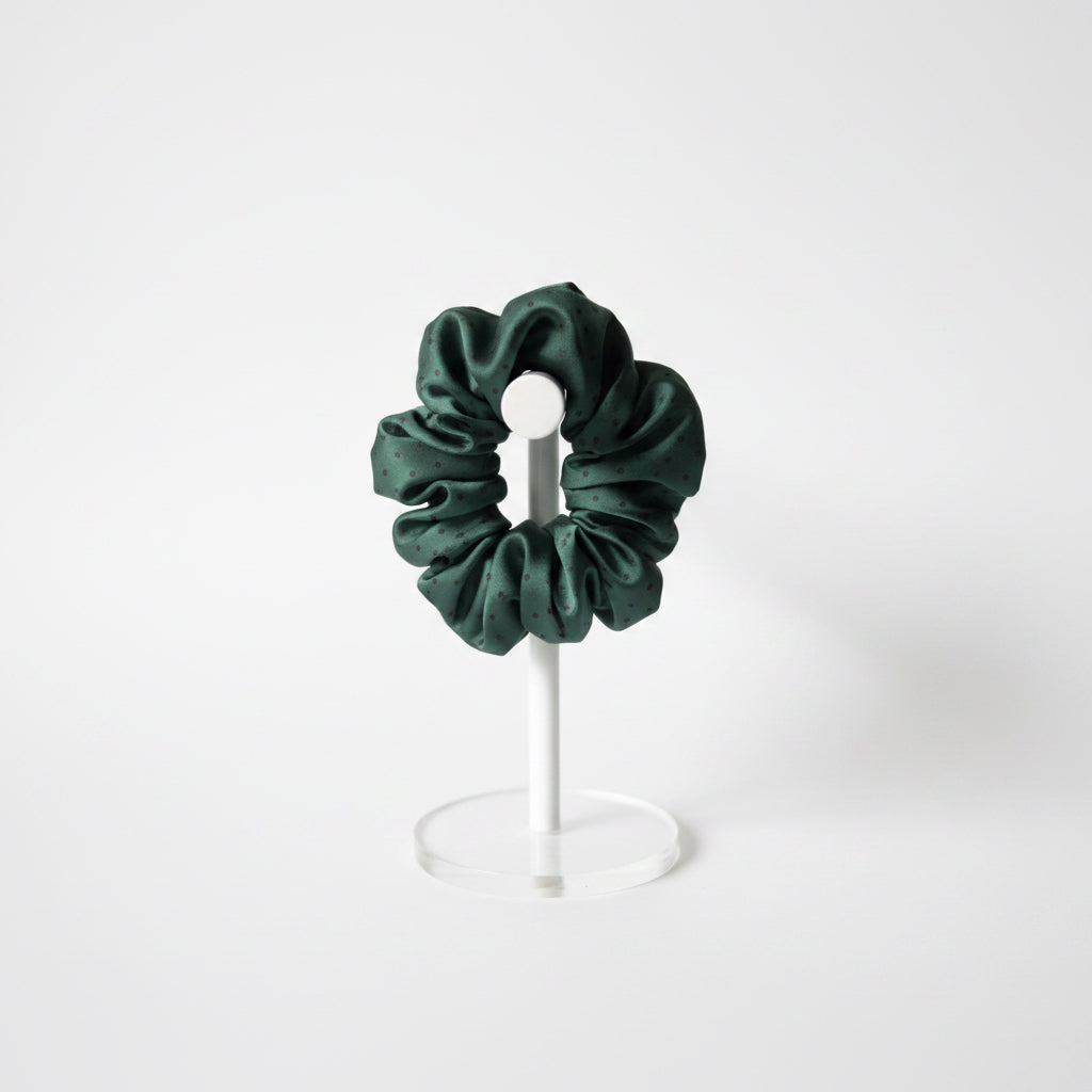 Chouchou vert satin
