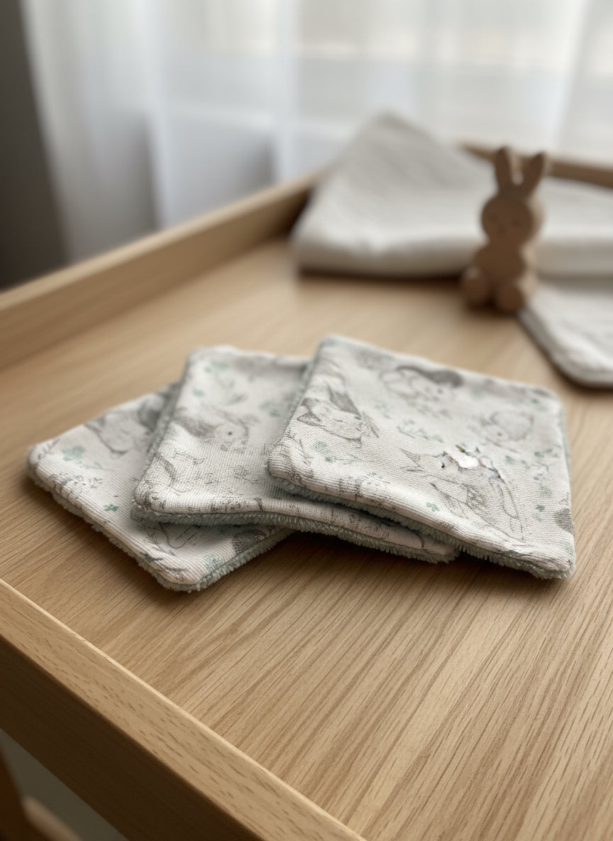 Lot bandeau plus 3 éponges  pour bébé