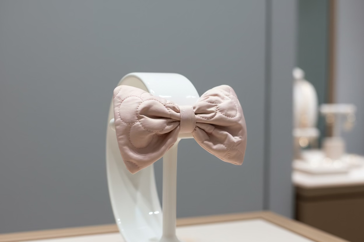Noeud barrette matelassé
