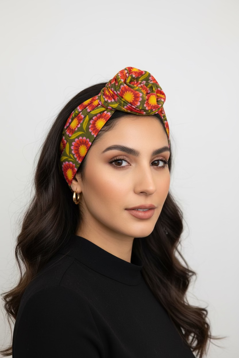 Bandeau Fleur d’Ankara Fait Main